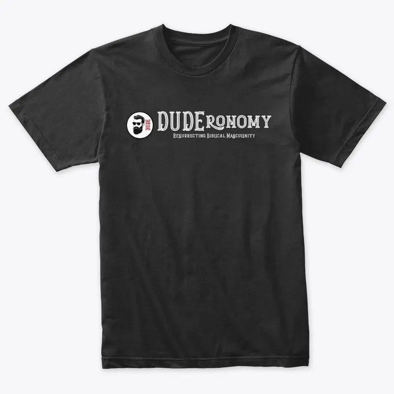 DUDE White Logo Tee