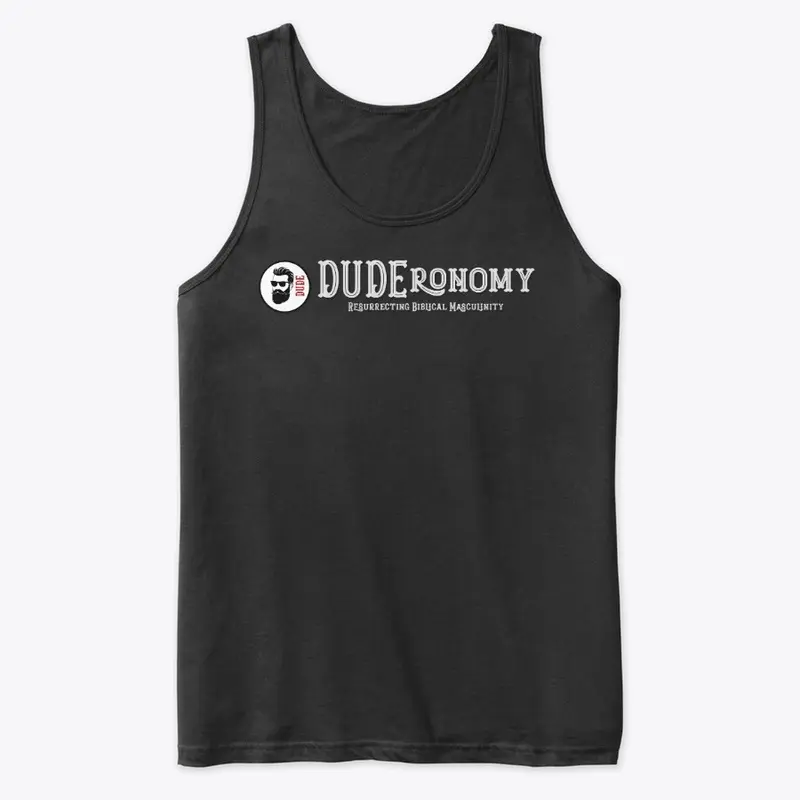 DUDE White Logo Tank